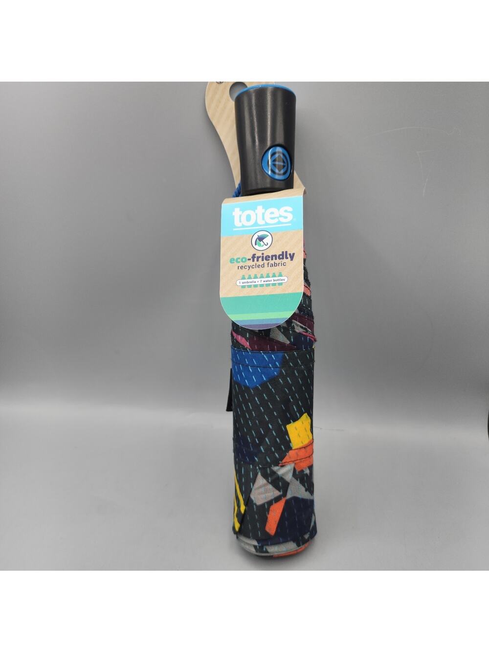 Totes NeverWet Umbrella 42 inch Auto Open Multi Color Eco Friendly